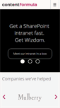 Mobile Screenshot of contentformula.com