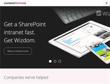 Tablet Screenshot of contentformula.com